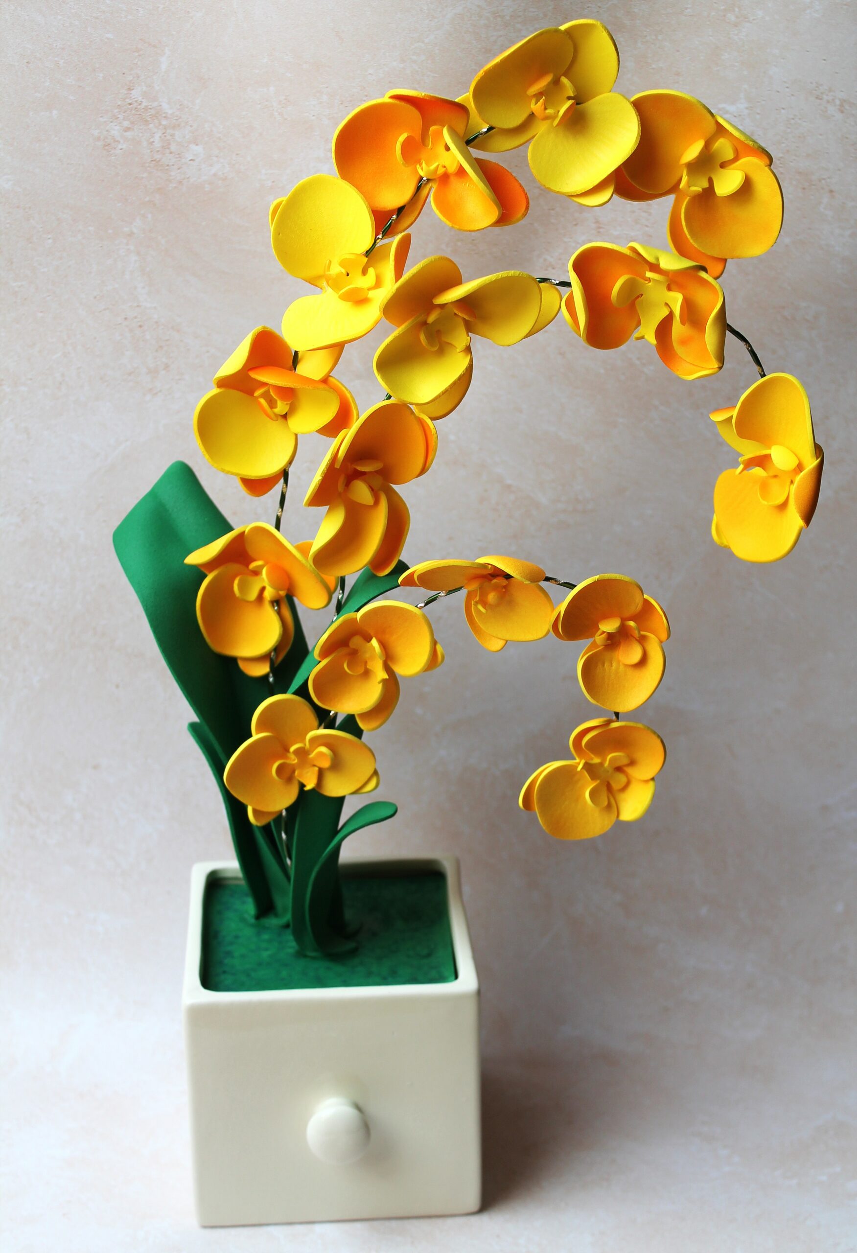 orchidée en mousse durable